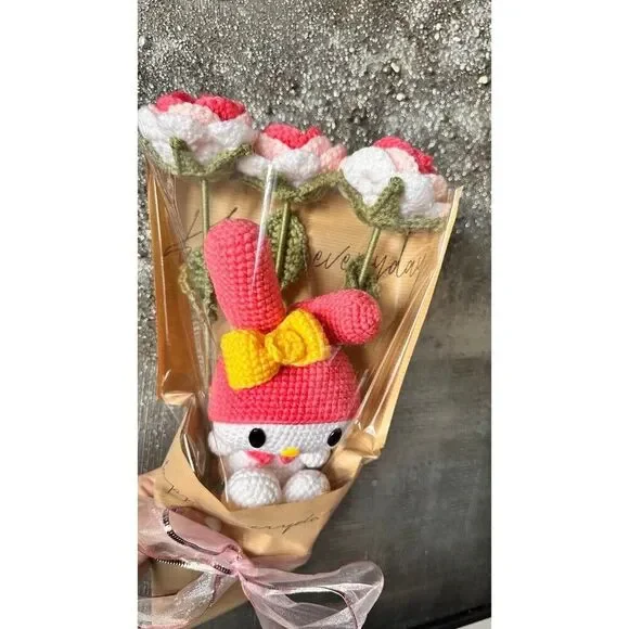 Bouquet flowers crochet My Melody - Picture 5 of 10